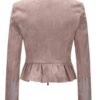 Lederjacke aus Lammvelour in mauve - Image 2
