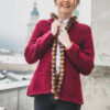 Jacke in bordeaux mit Nerz – Bild 5