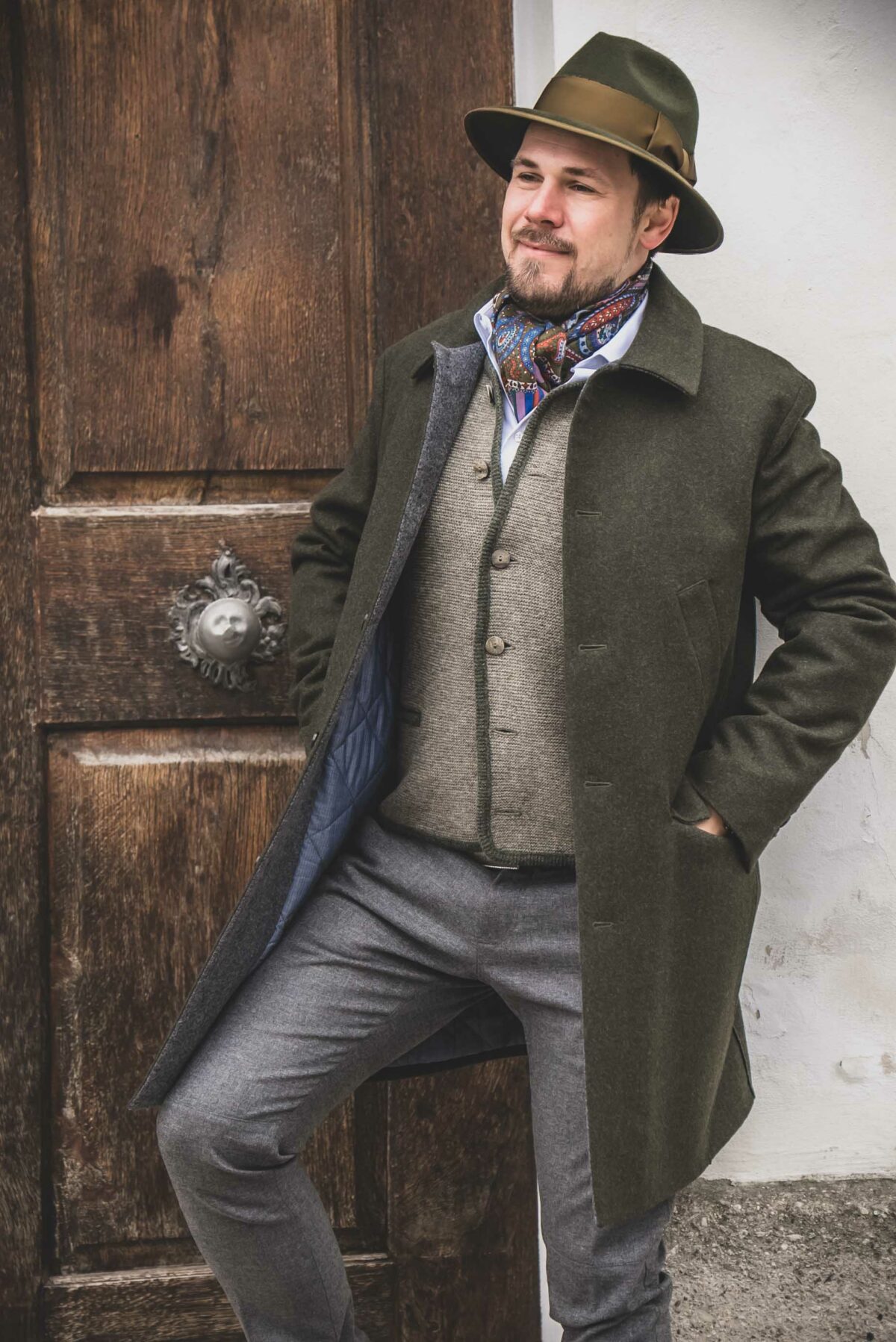 Hut mit Ripsband olive – Bild 3