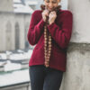 Jacke in bordeaux mit Nerz – Bild 2