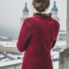 Jacke in bordeaux mit Nerz – Bild 4