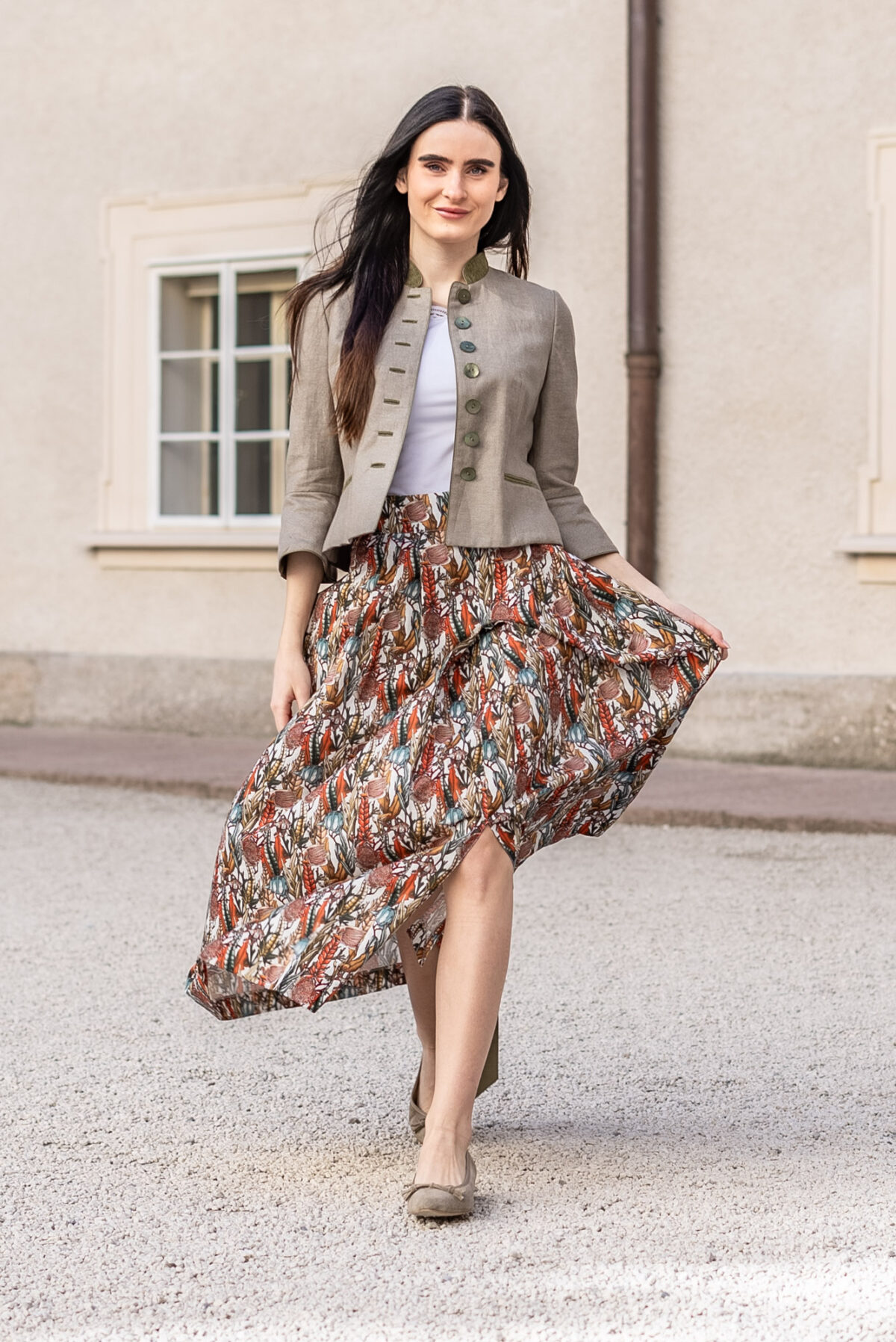 Stehkragenjacke aus Jägerleinen – Bild 3