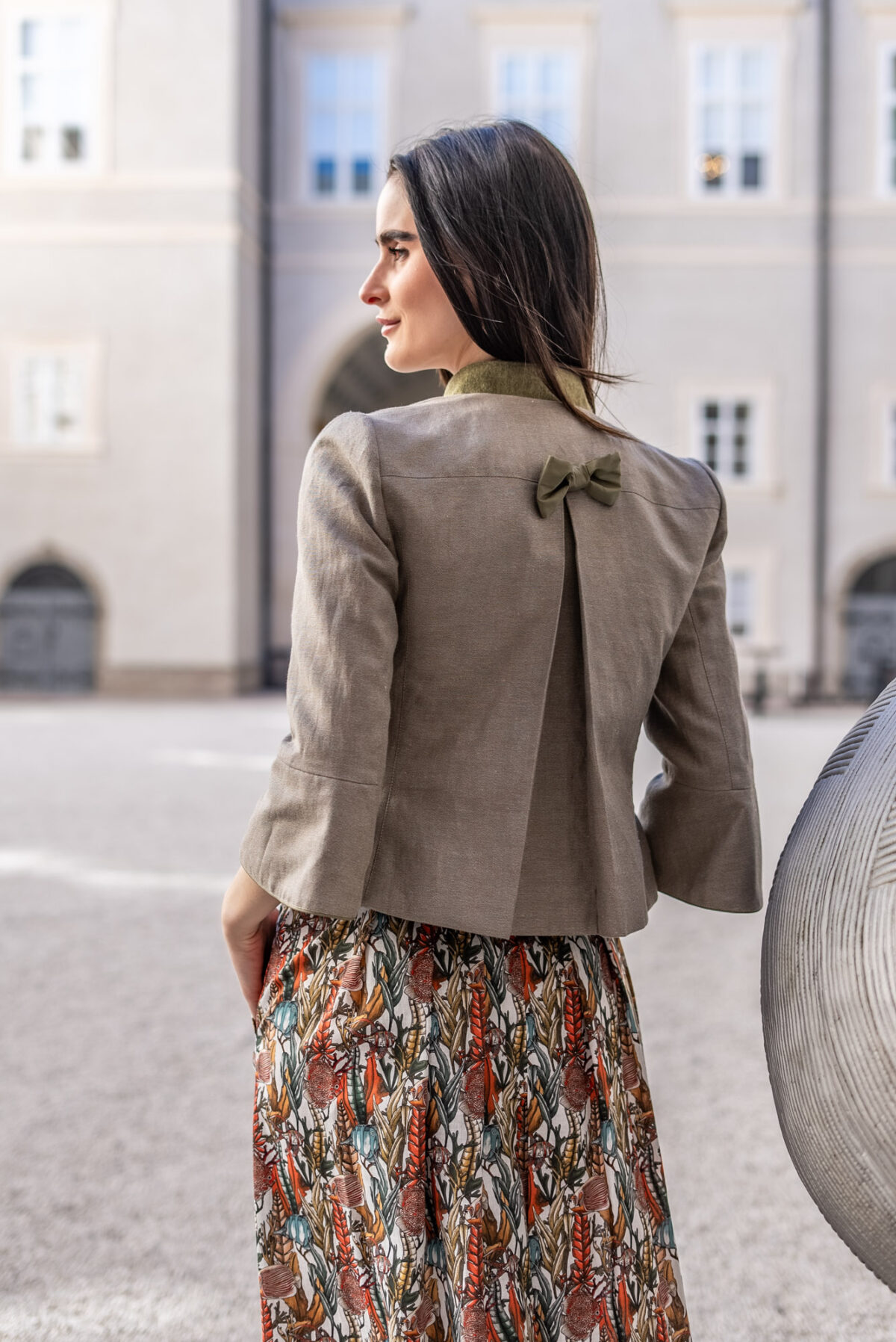 Stehkragenjacke aus Jägerleinen – Bild 2