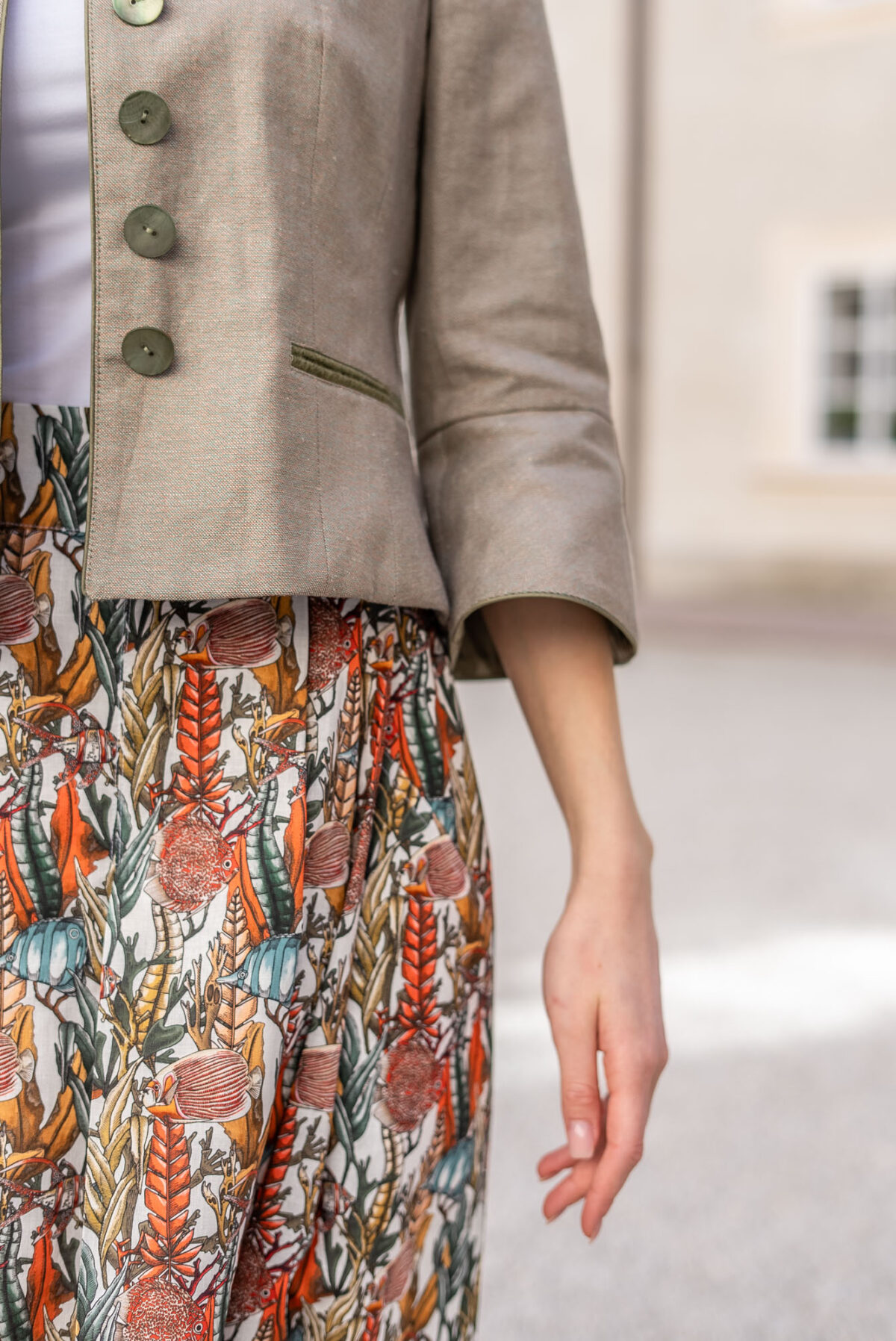Stehkragenjacke aus Jägerleinen – Bild 5