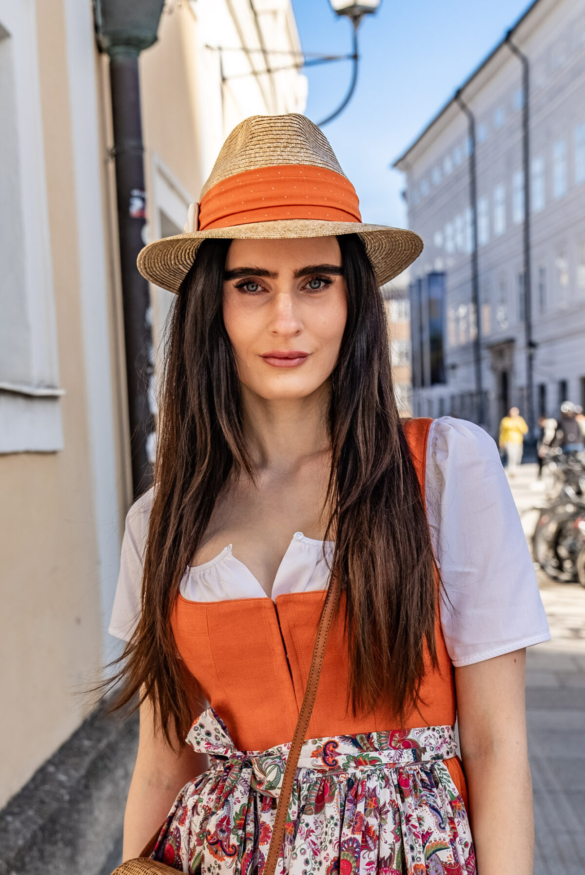 Damenstrohhut orange – Bild 3