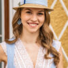 Damen Strohhut hellblau – Bild 2