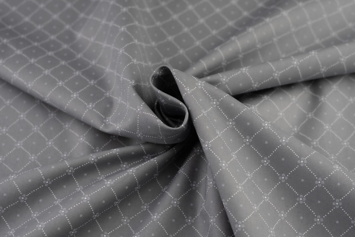 Baumwollstoff grau Modeldruck