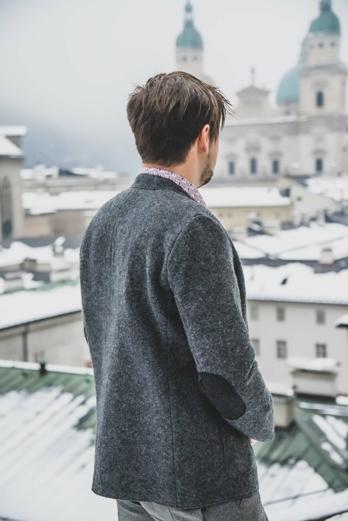 Walkjacke mit Ellbogenpatches – Bild 2