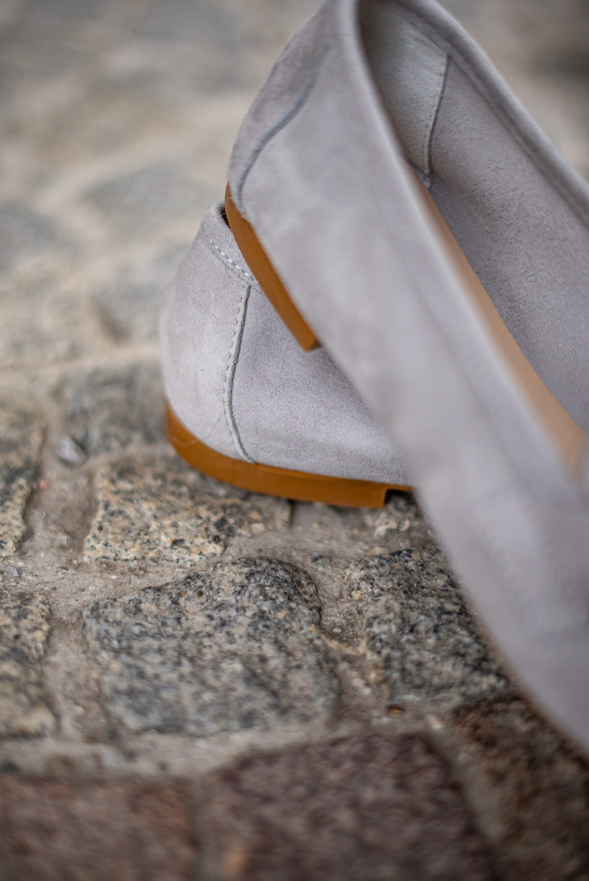 Lederloafer mit Schnalle grau – Bild 4