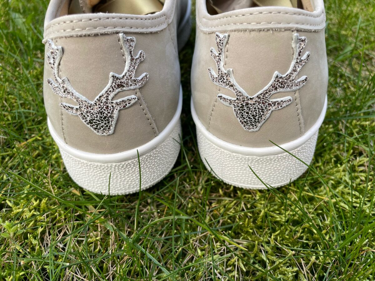 Leder-Sneaker in  khaki – Bild 3