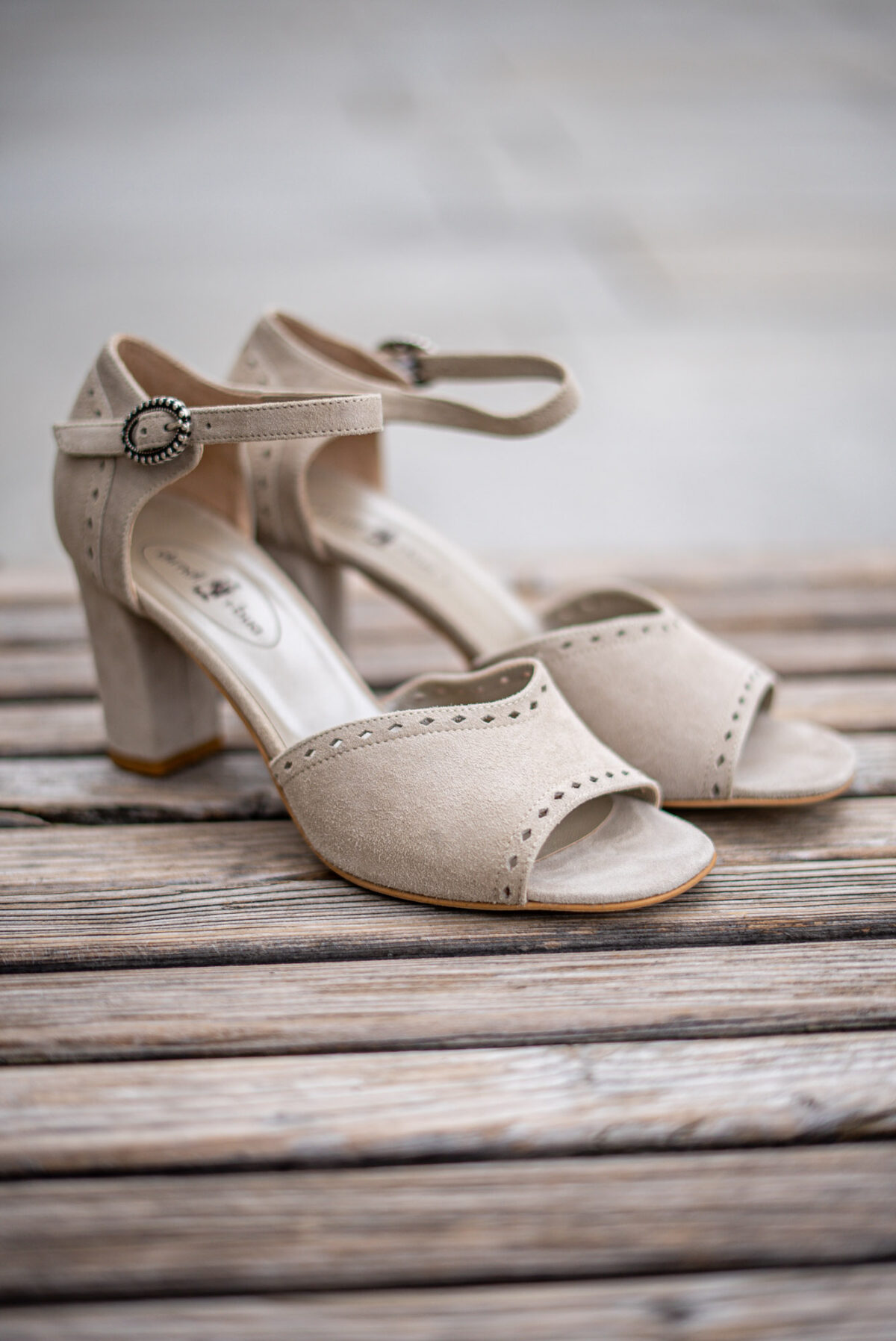 Damensandalette aus Ziegenvelour