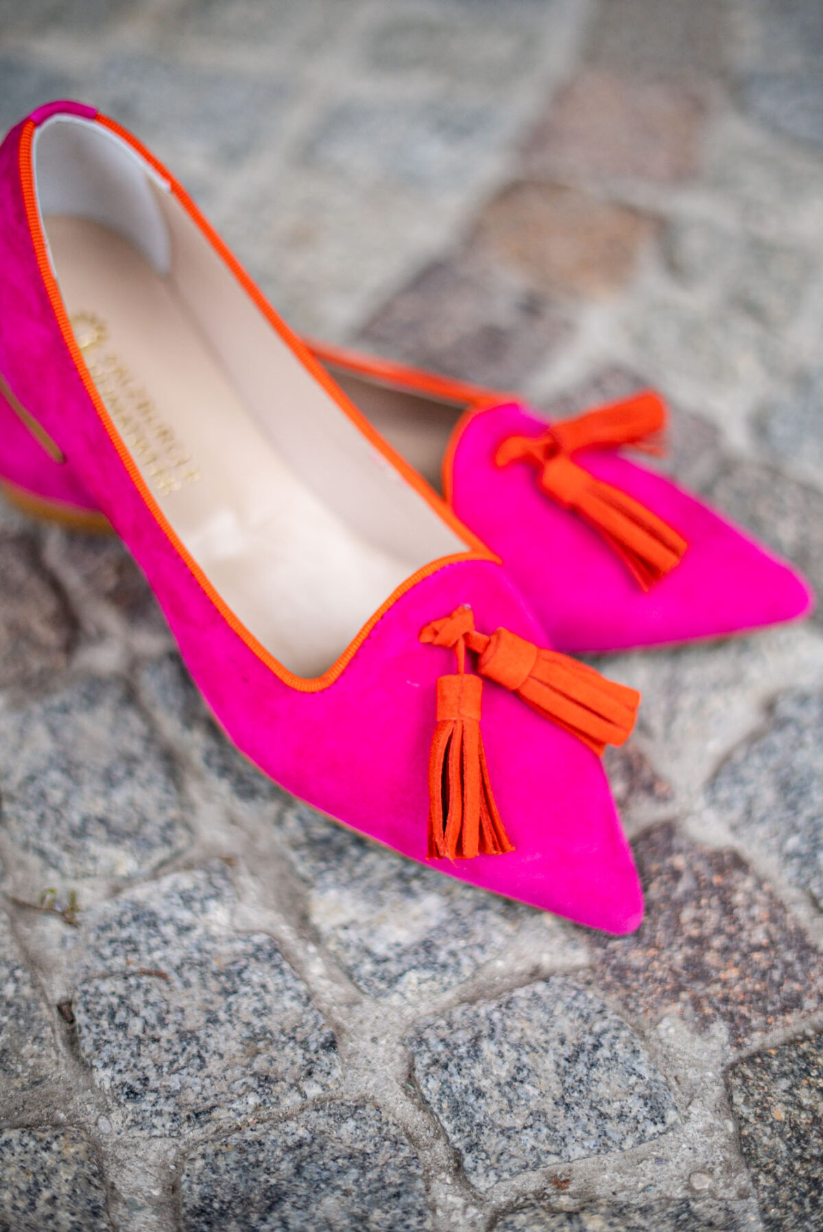 Leder Damenschuh mit Quaste