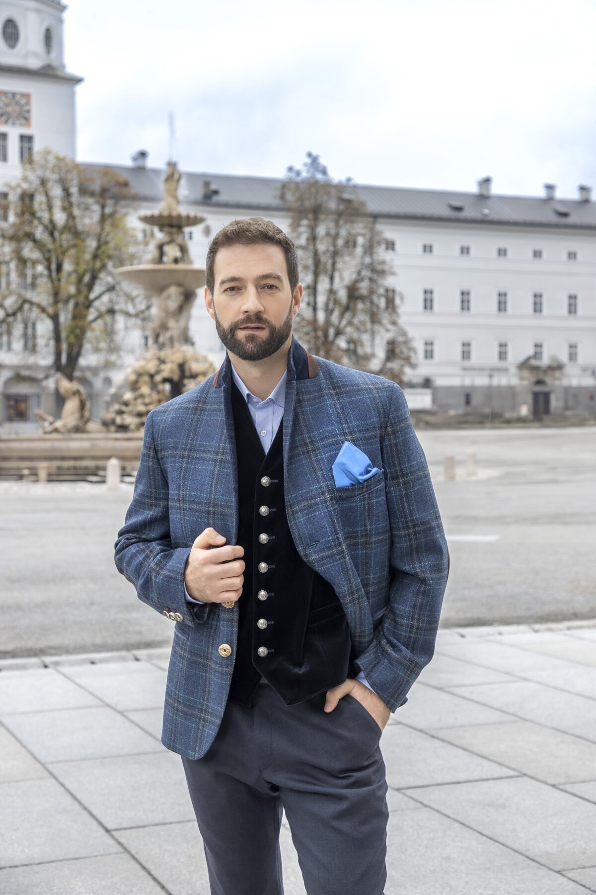 Herrenjacke Loden Karo