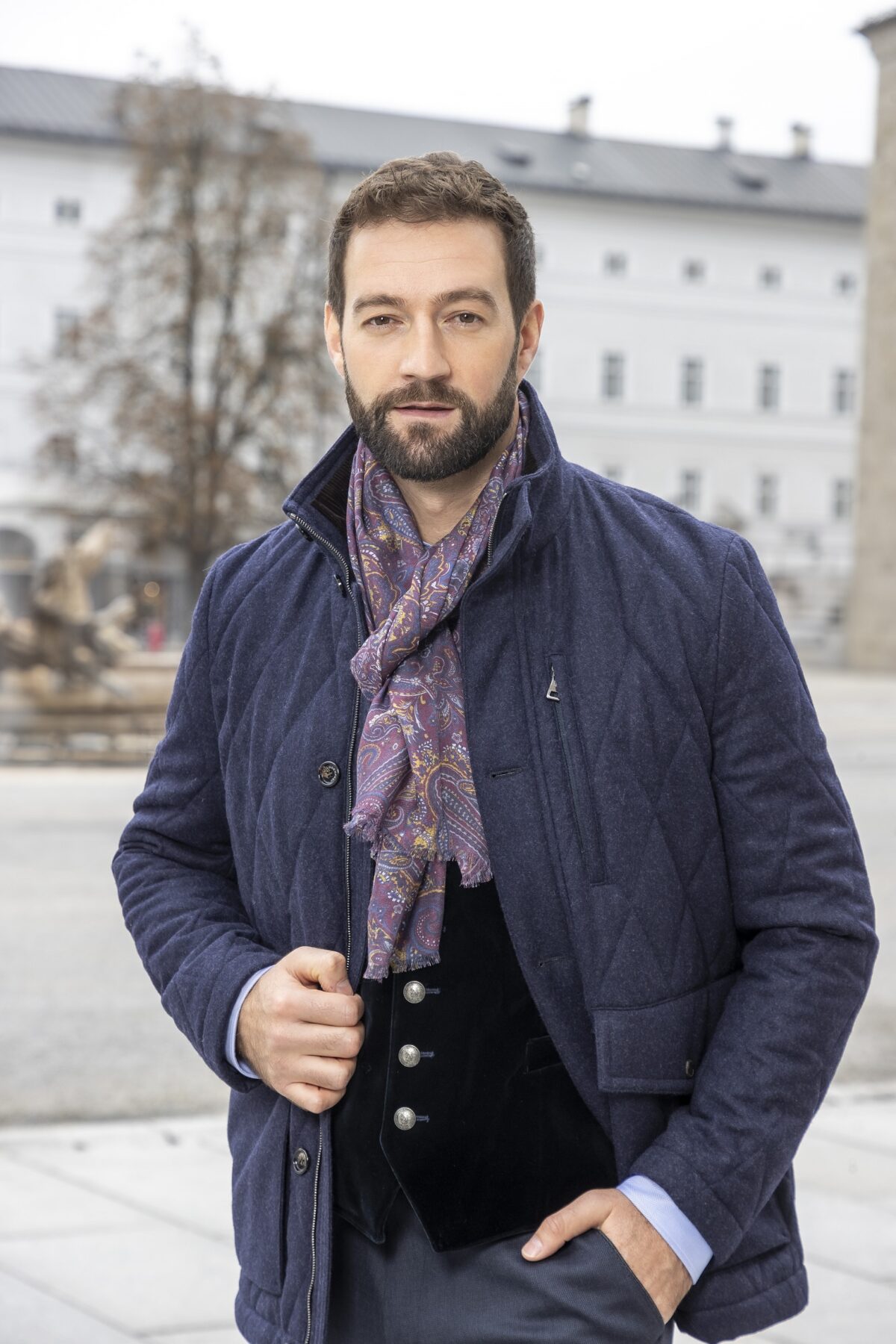 Steppjacke Marine