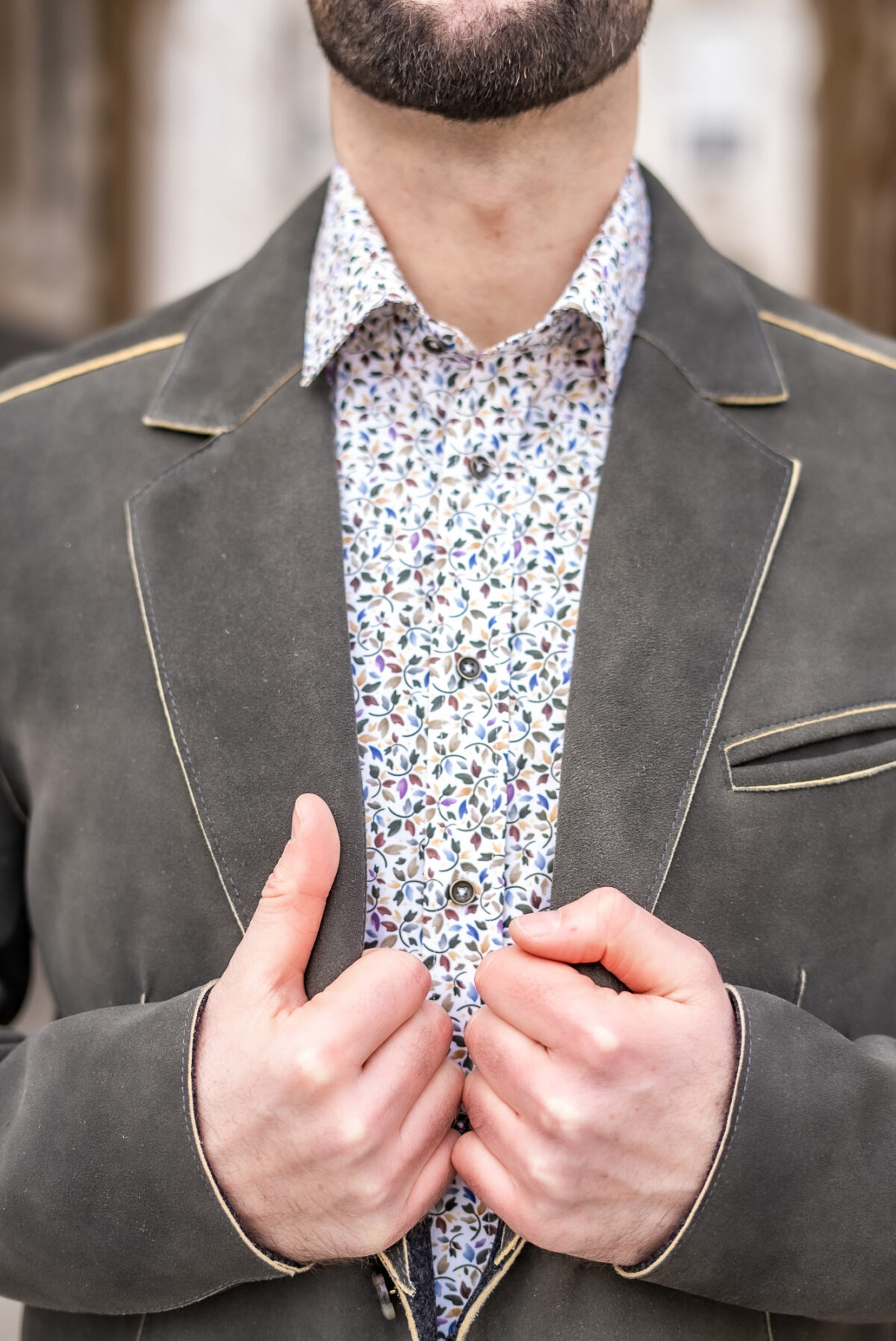 Hirschlederjacke mit Büffelhornknöpfe – Bild 3