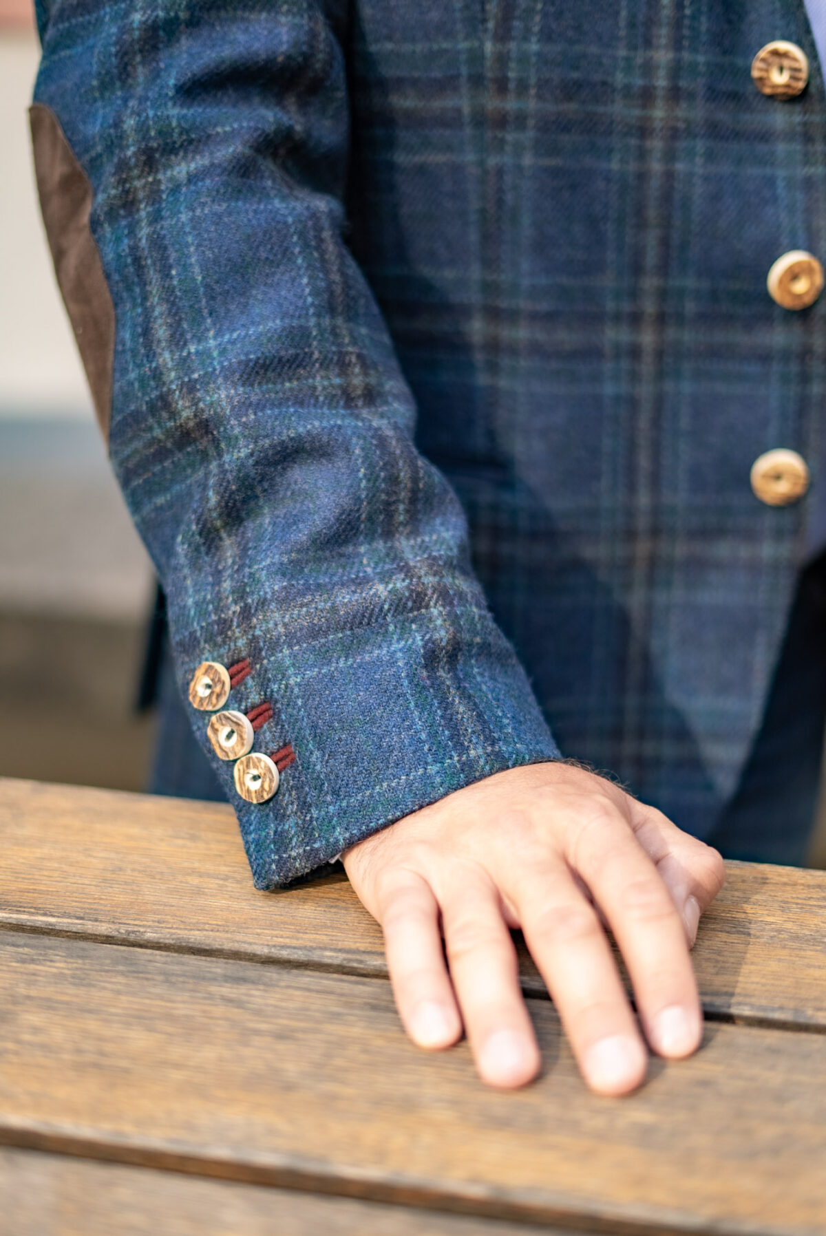 Herrenjacke Loden Karo – Bild 3