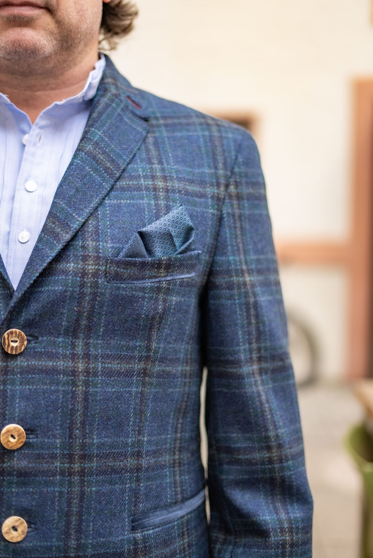 Herrenjacke Loden Karo – Bild 6