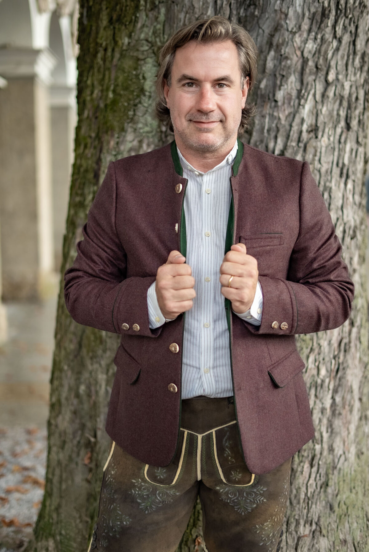 Herrenjacke bordeaux – Bild 2