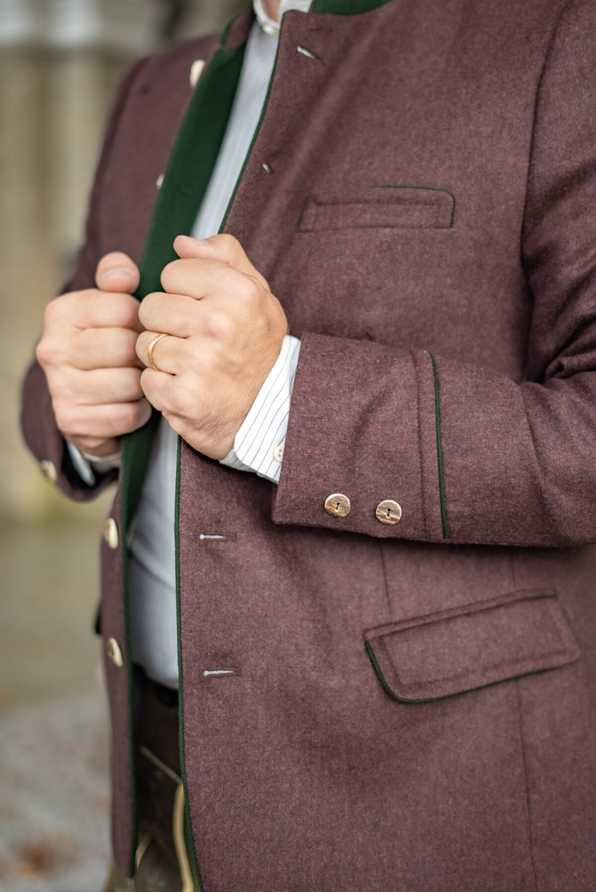 Herrenjacke bordeaux – Bild 4