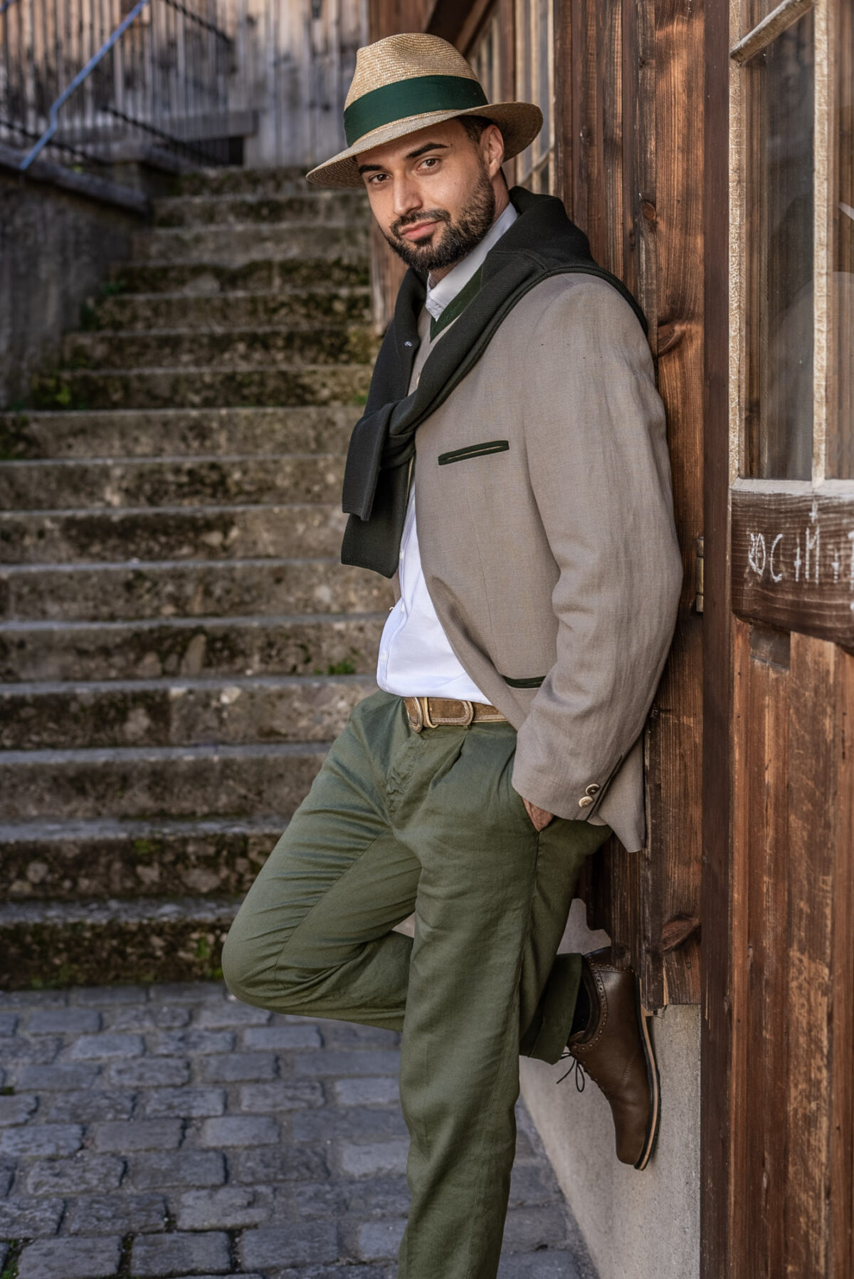 Herrenhose olive – Bild 3