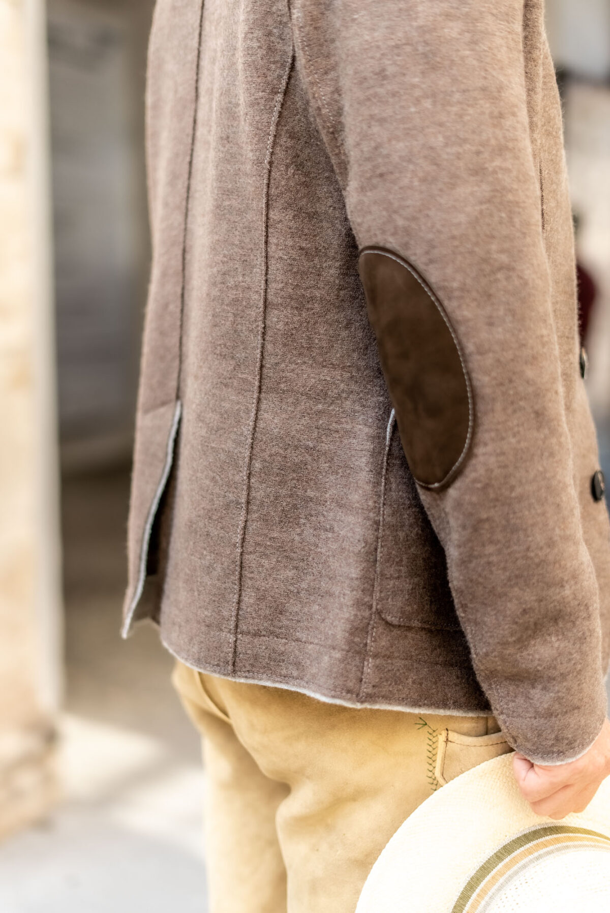 Walksakko mit Leder Besatz und Patches – Bild 5