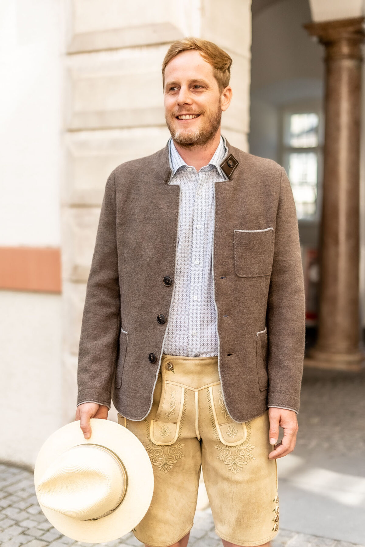 Walksakko mit Leder Besatz und Patches – Bild 2