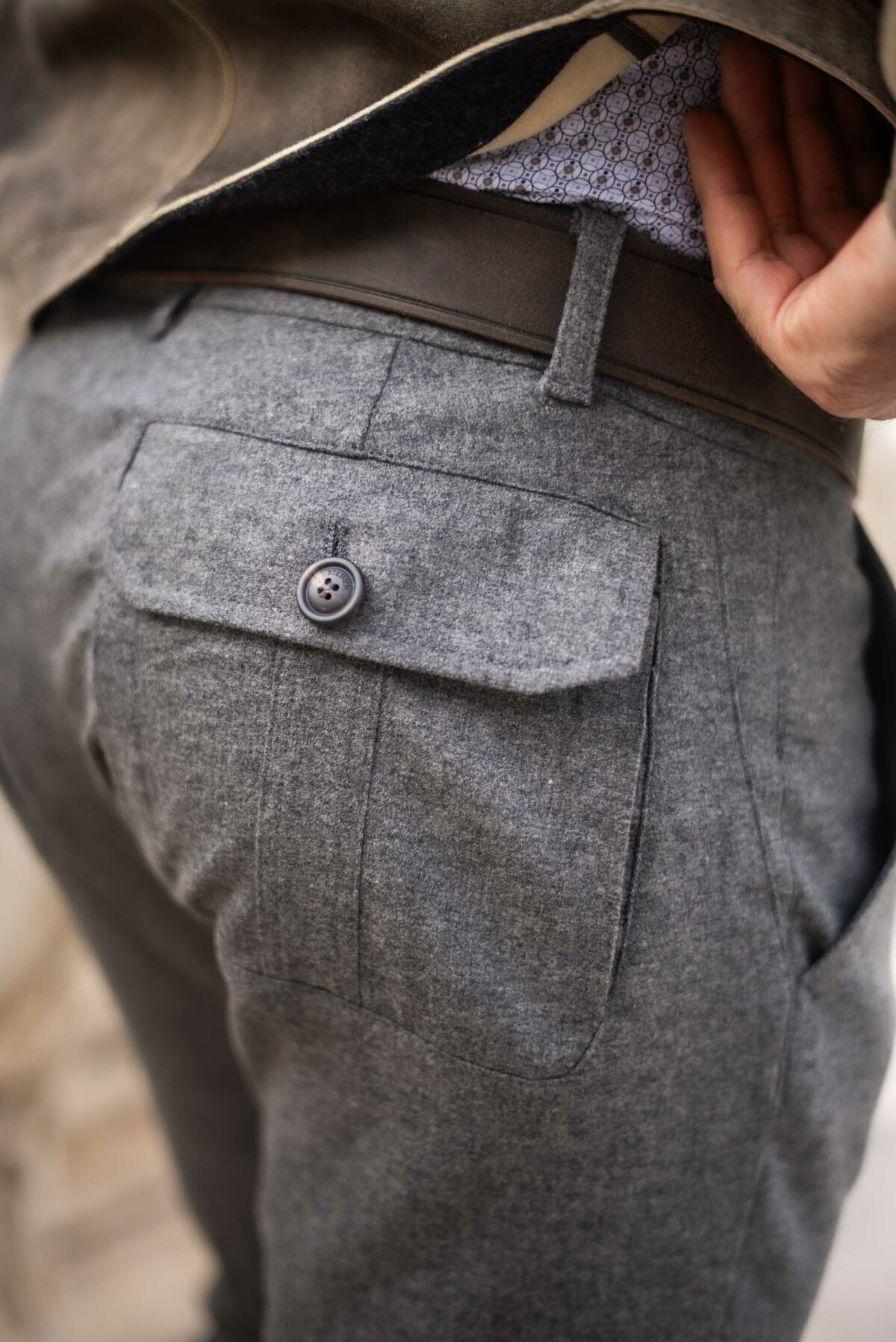 Leichte Lodenhose in grau – Bild 4