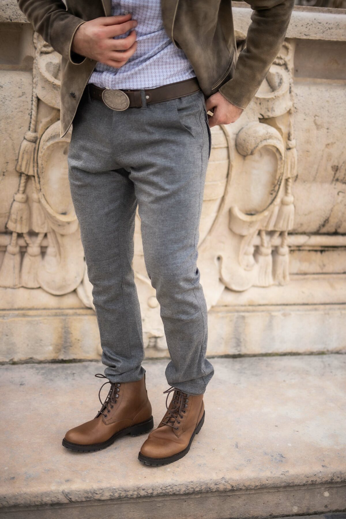 Leichte Lodenhose in grau – Bild 5