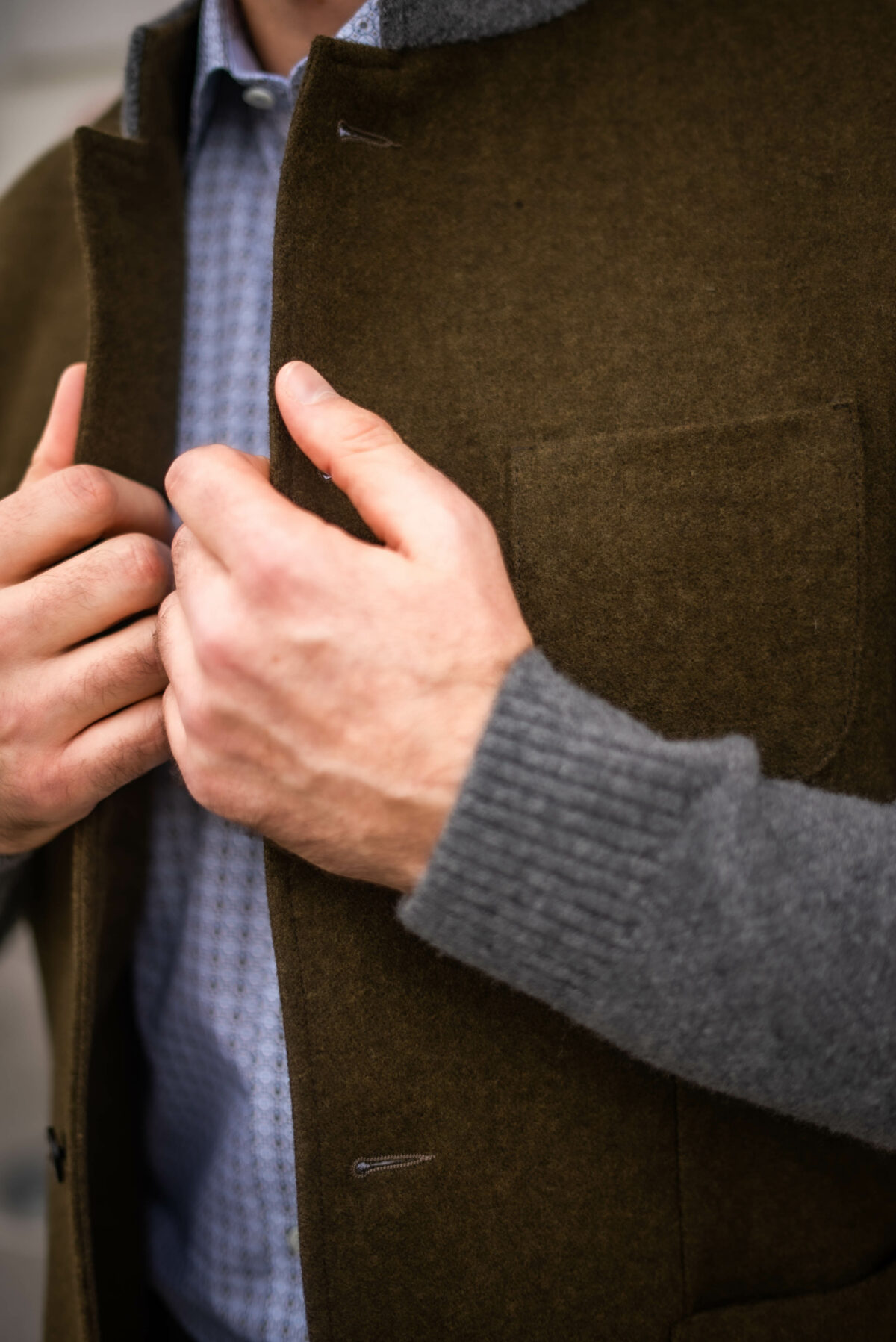 Jacke mit Loden u. Strick – Bild 3