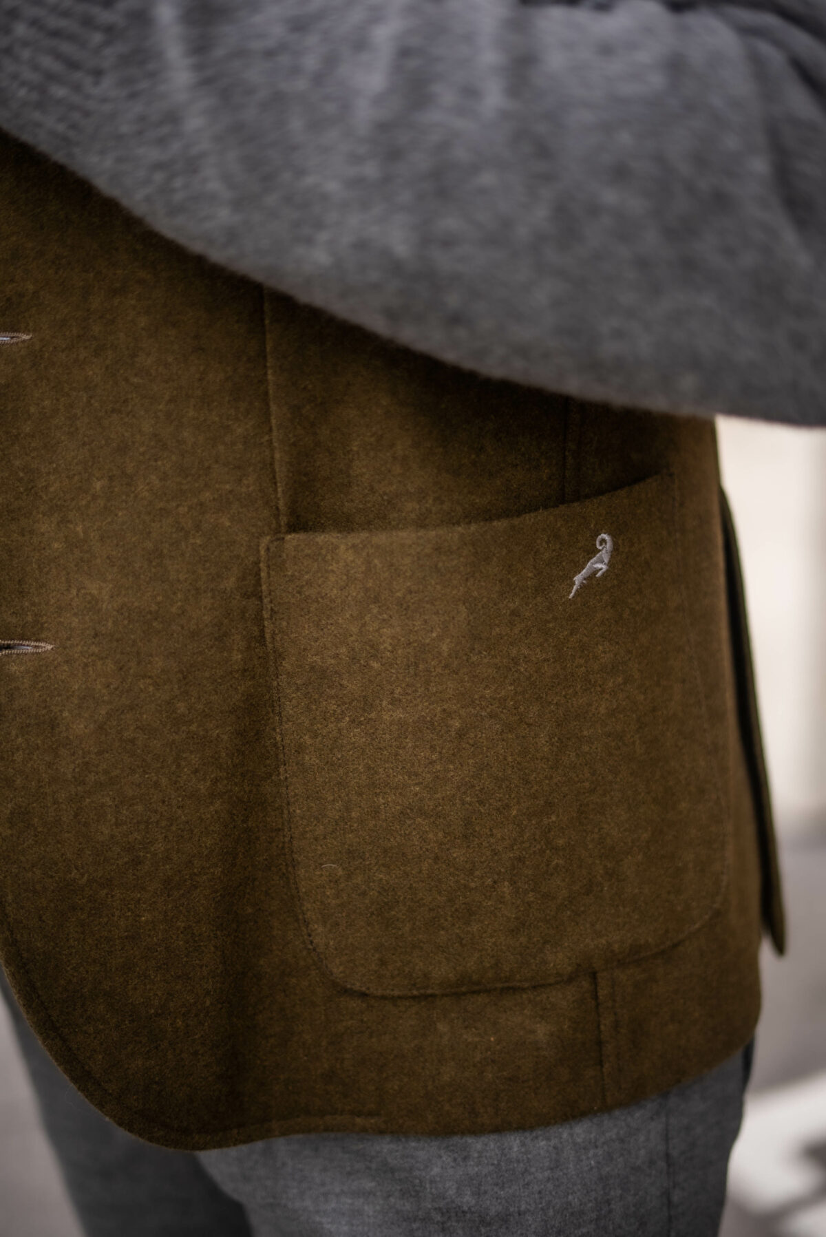 Jacke mit Loden u. Strick – Bild 4