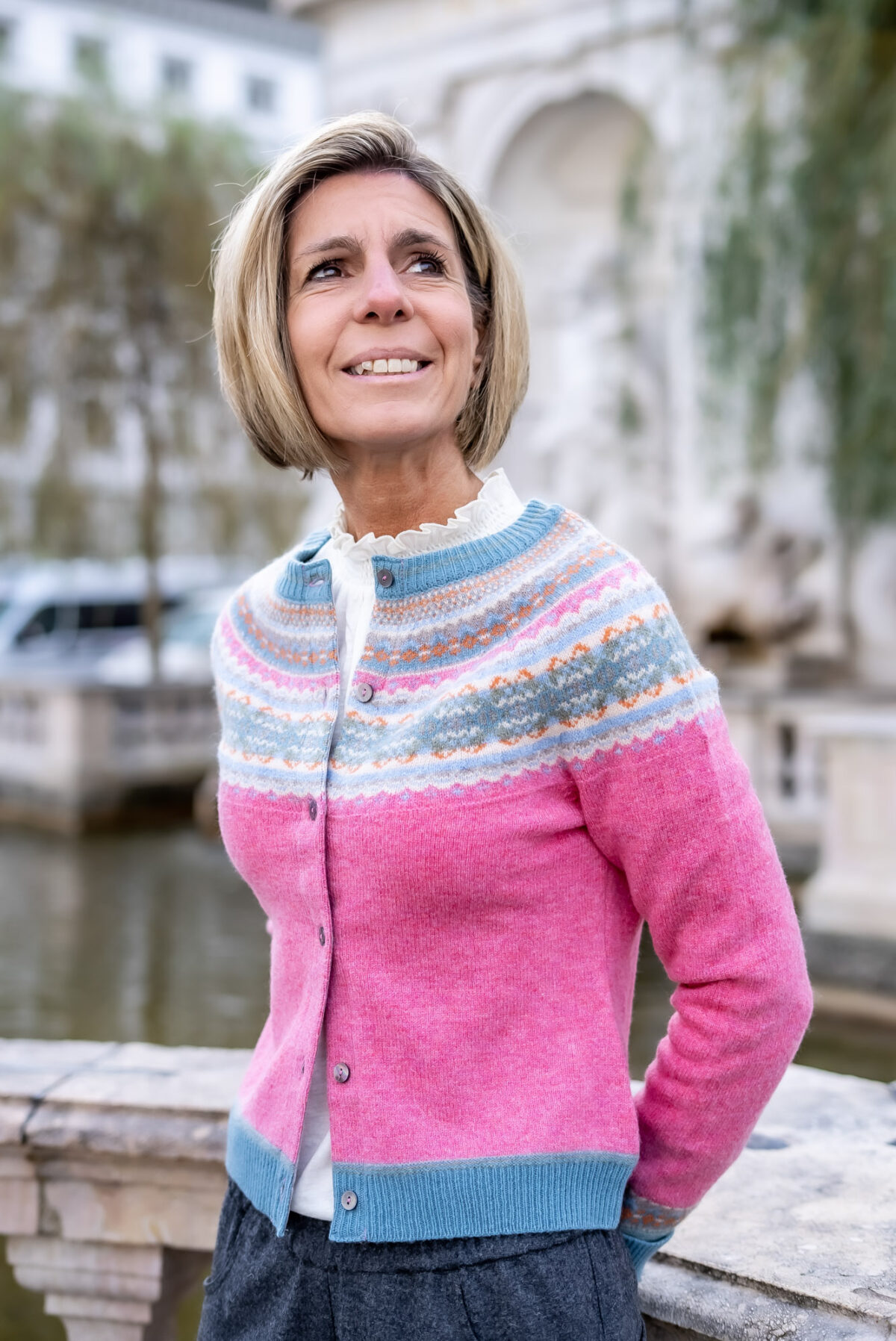 Strickjacke pink
