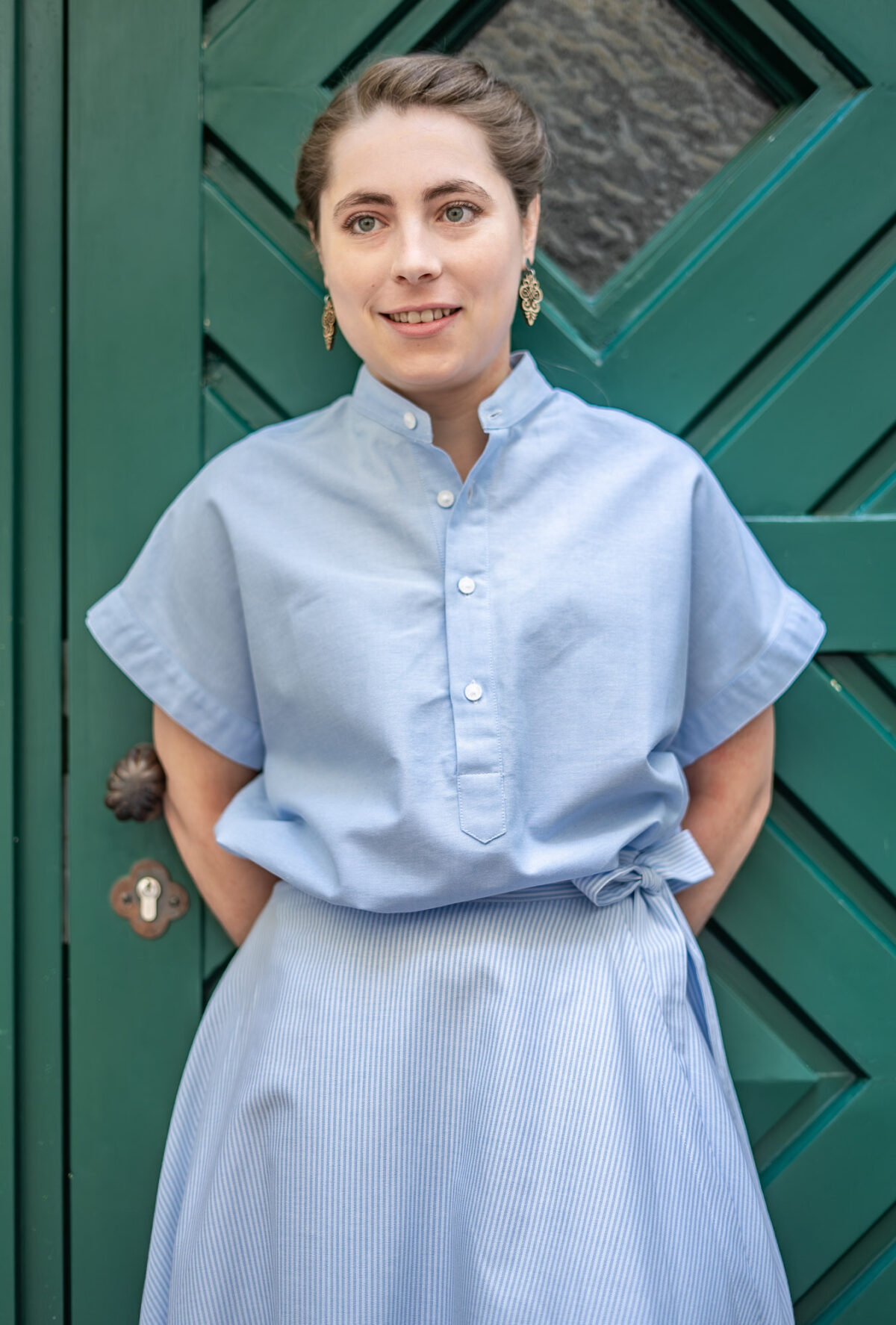 Baumwoll Bluse oversize – Bild 2