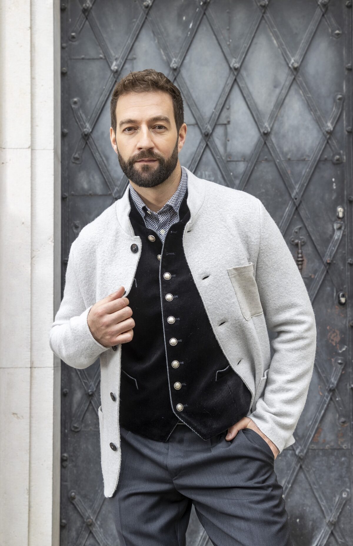 Herrenjacke winterweiß