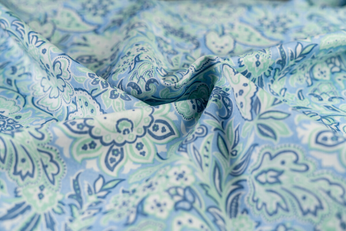 Baumwollsatin mehrfärbig Paisley