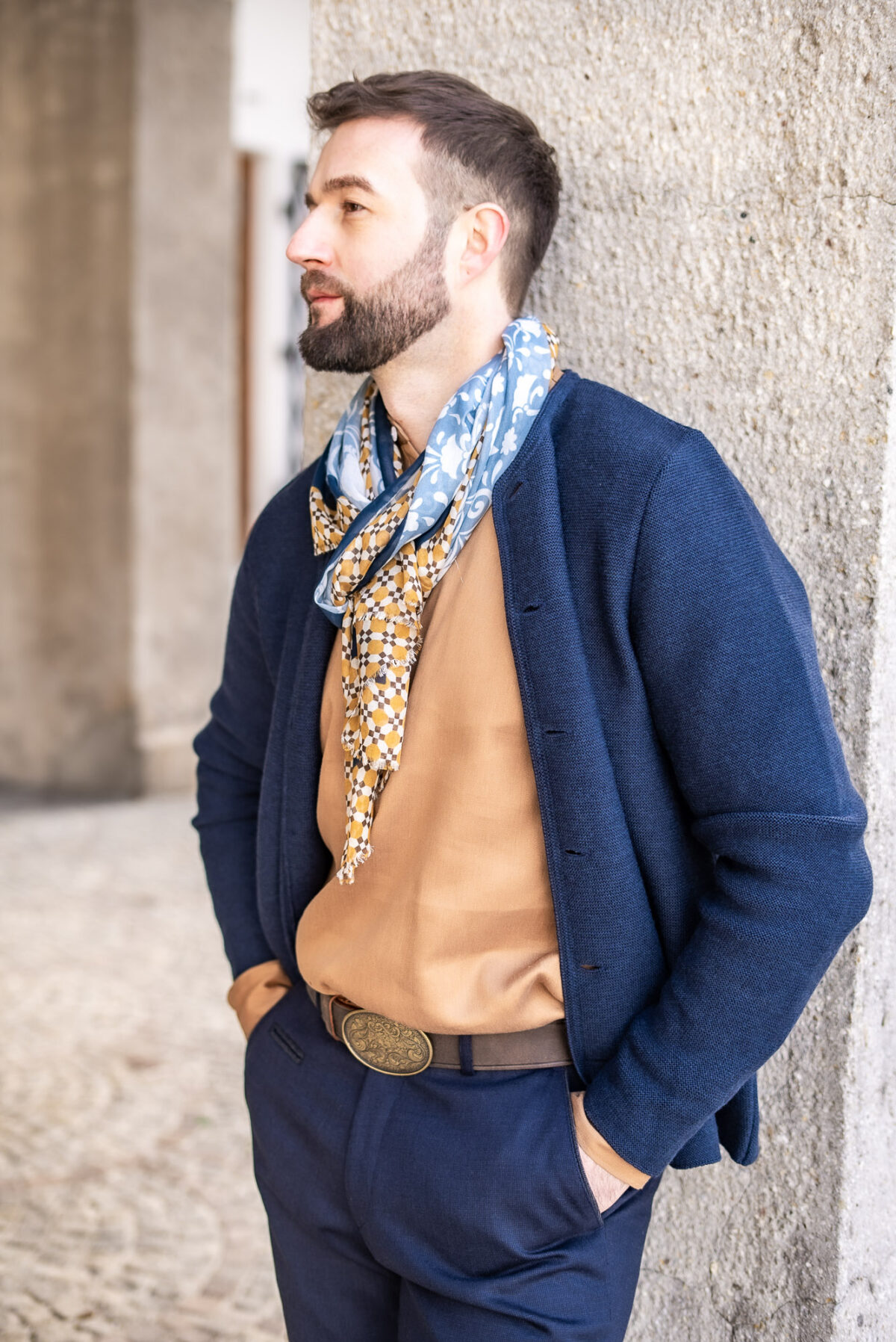 Strickjacke nachtblau – Bild 3