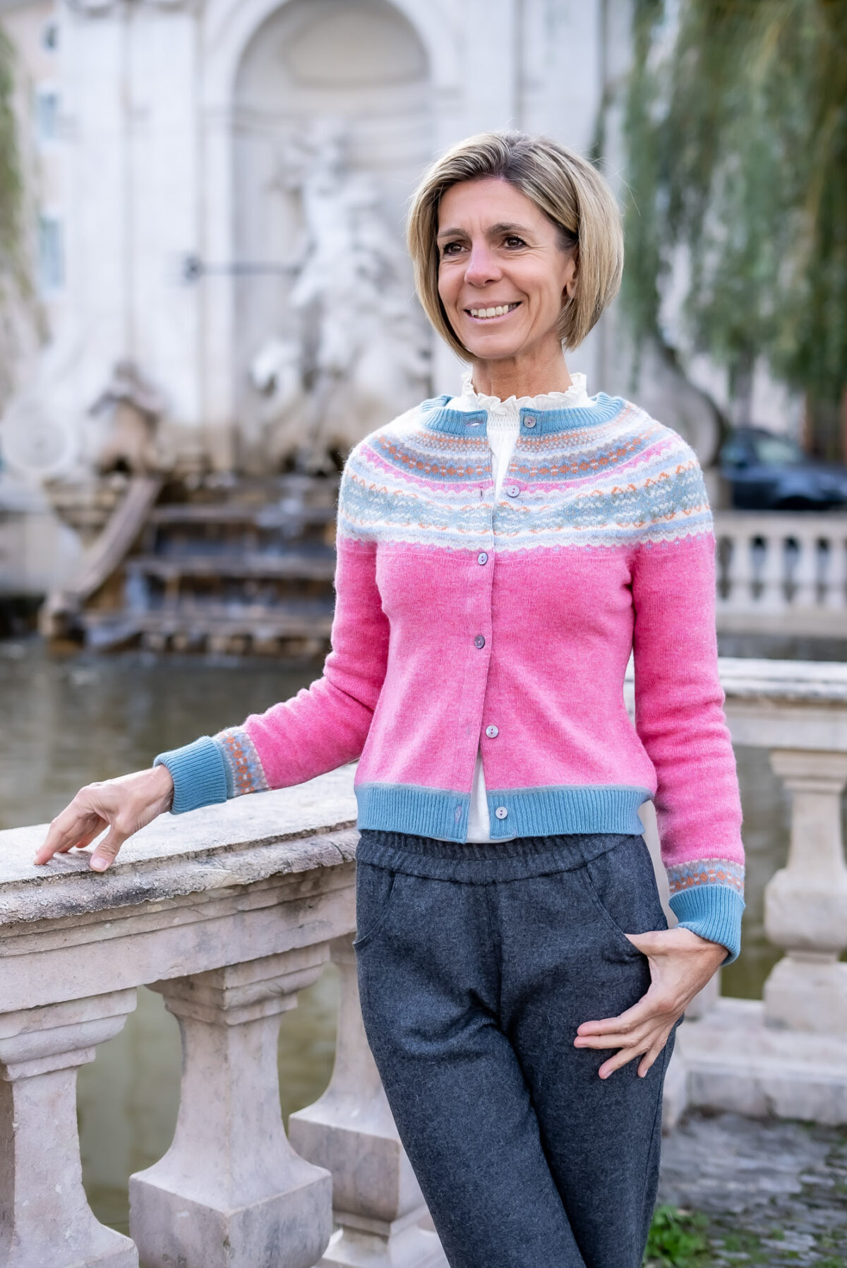 Strickjacke pink – Bild 2