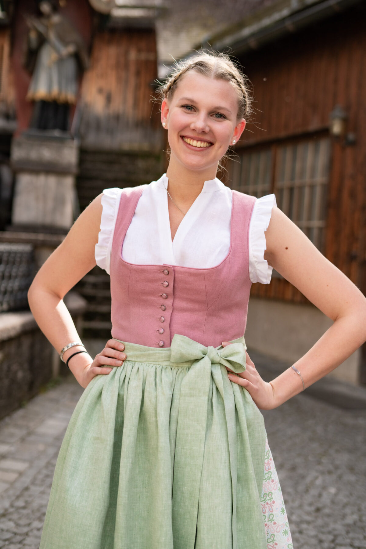 Dirndlbluse Reinleinen – Bild 2