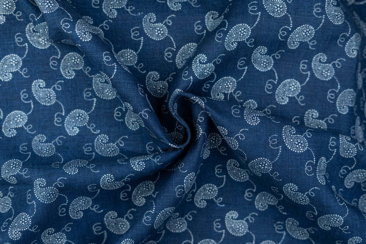 Reinleinen Blaudruck Modeldruck