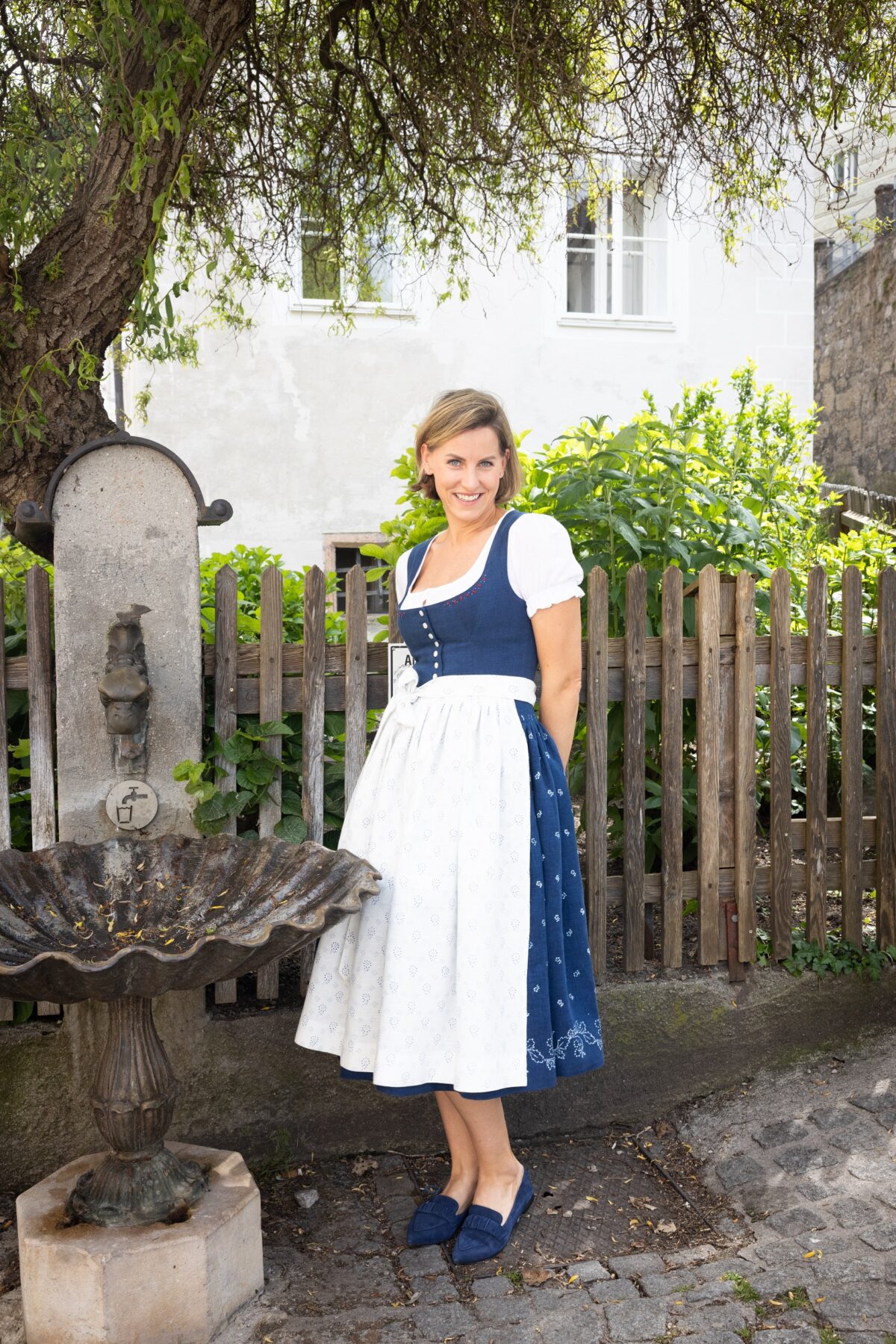 Servus Blaudruck Dirndl – Bild 4