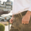 Ledershort Ziegenvelour – Bild 6