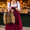 Ledertasche mit Fellrand – Bild 3