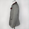Leinenjacke in Fischgrät grau – Bild 4