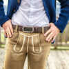 Hirschlederhose mit weißer Stickerei – Bild 4