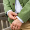 Jacke aus gewaschener Baumwolle grün mit grau – Bild 7