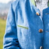 Jacke aus Reinleinen blau – Bild 4