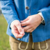 Jacke aus Reinleinen blau – Bild 2