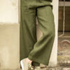 Leder-Sneaker in  khaki – Bild 4