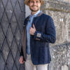 Sakko Leinen taubenblau – Bild 5