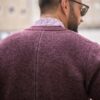 Stickjacke mit Stehkragen bordeaux – Bild 4