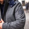 grauer Lodenparka mit Kapuze – Bild 4